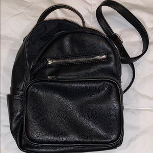 Black mini backpack
